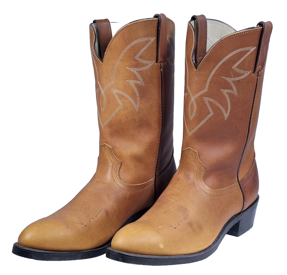 Durango Oiled Peanut Brown Leather Cowboy Western Boots Mens 11" Size 12 D TR762